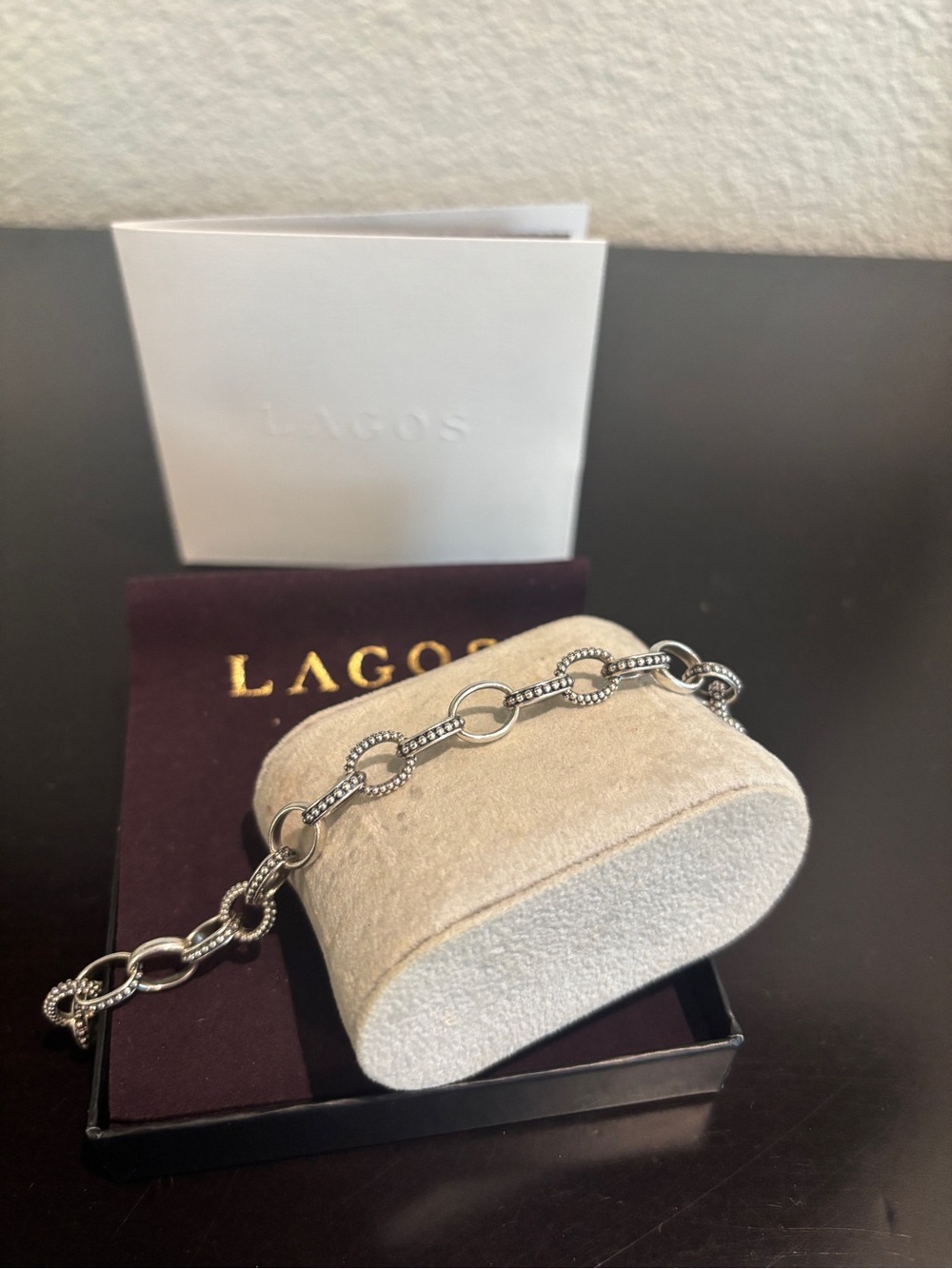 LAGOS Signature Caviar Sterling Caviar Bead Link Bracelet